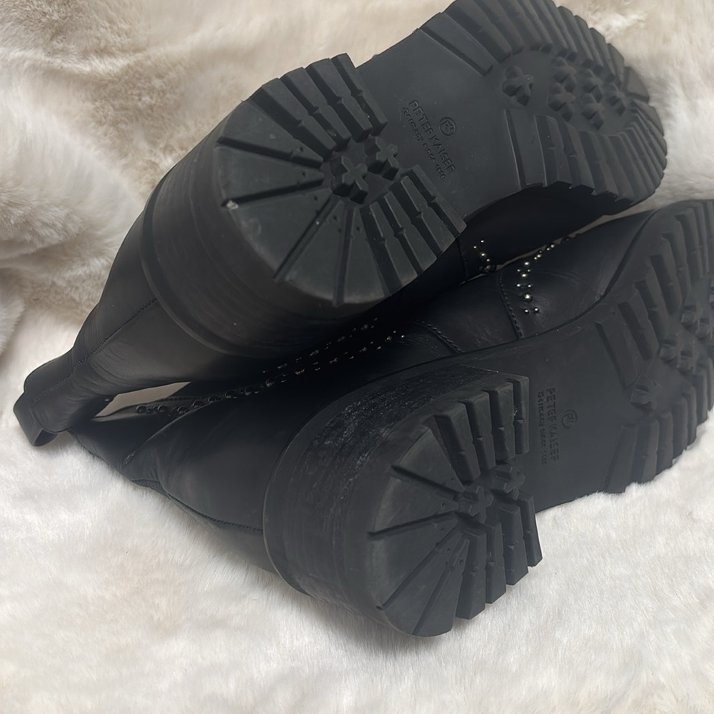 Peter Kaiser Black leather Studded Ankle Boots - Picture 9 of 10